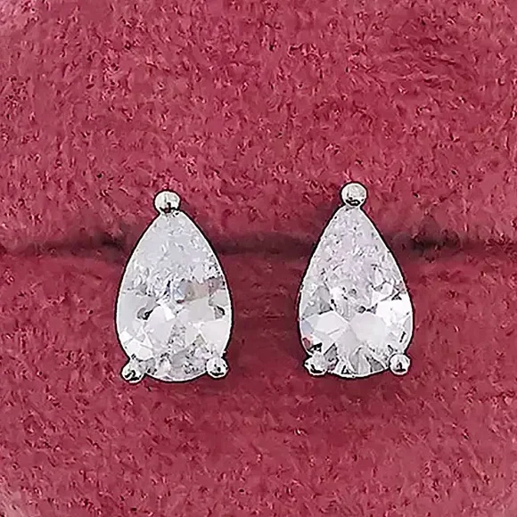 💙Cute Pear Shape Sterling Silver Jewerly Set - Picture 5 of 5